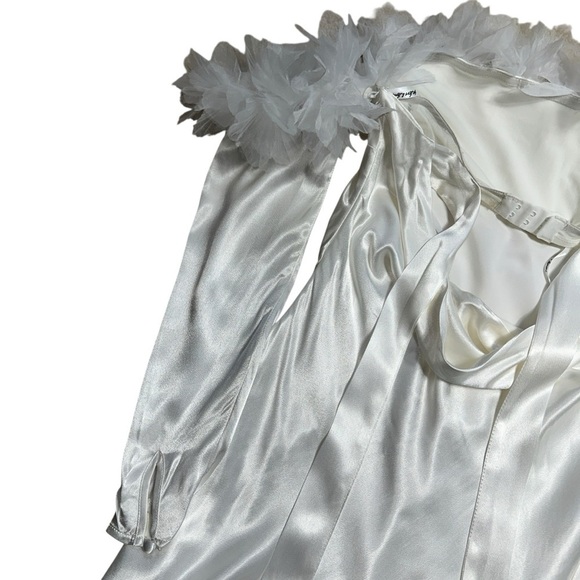 For Love & Lemons White Satin Mila Mini Dress Womens S - Picture 7 of 8